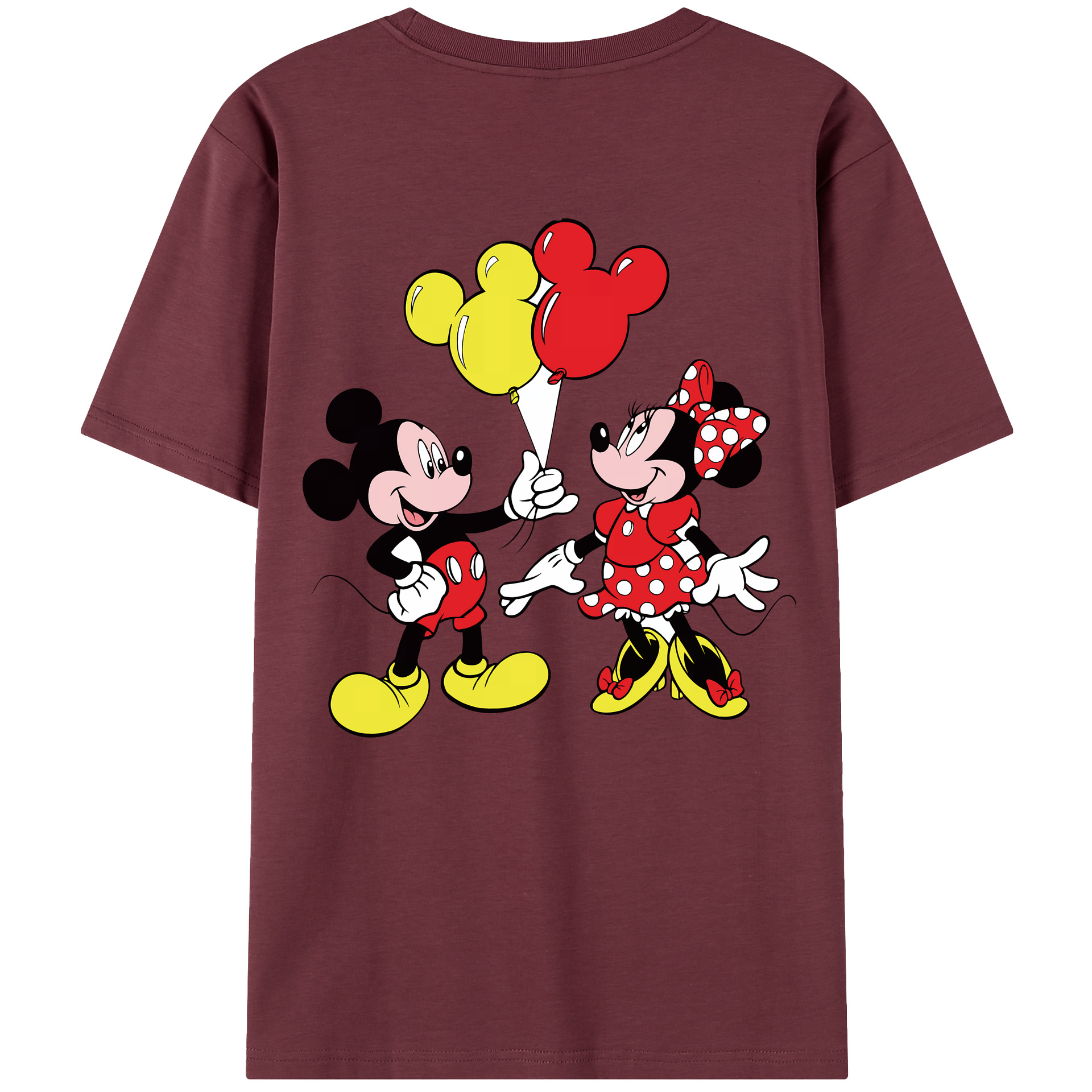 （画像用） ミッキーマウス Mickey Mouse 綿100％半袖Tシャツ（背面プリント）